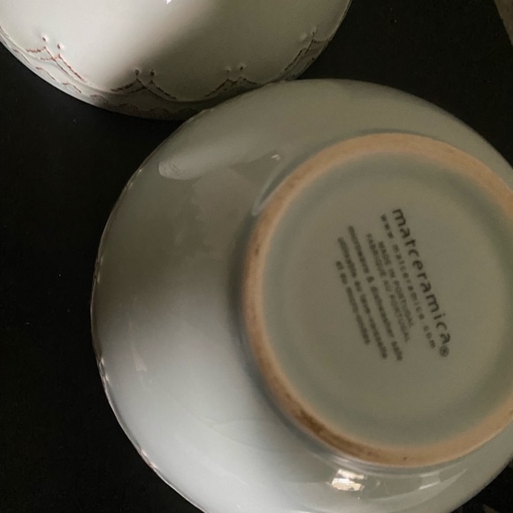 3 MATCERAMICA Portugal Discontinued Batalha Blue Ceramic Coupe Cereal Bowl 6”W - Picture 11 of 15